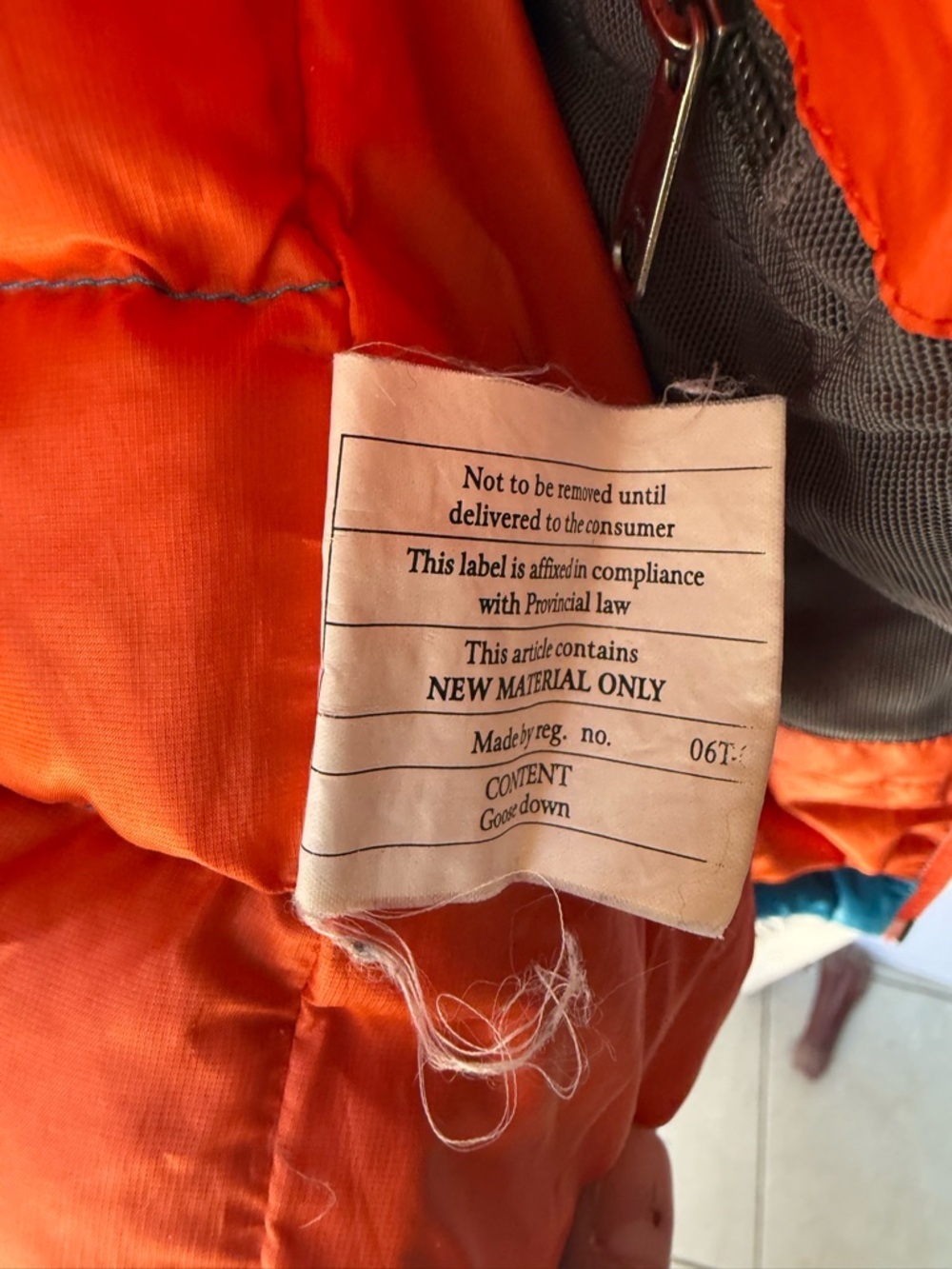 Patagonia Men's Down Sweater Blue Orange Zip Puffer Jacket Medium - Picture 5 of 7